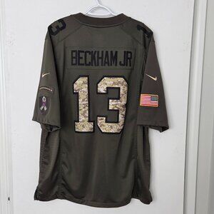 NWOT Nike NFL NY Giants Beckham Jr#13 Jersey Salute to Service Stitched Camo XL